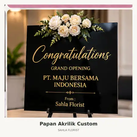 Papan Bunga Akrilik Krian